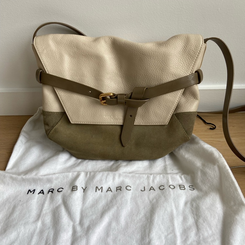 Marc by Marc Jacobs Cream and Olive Crossbody Bag